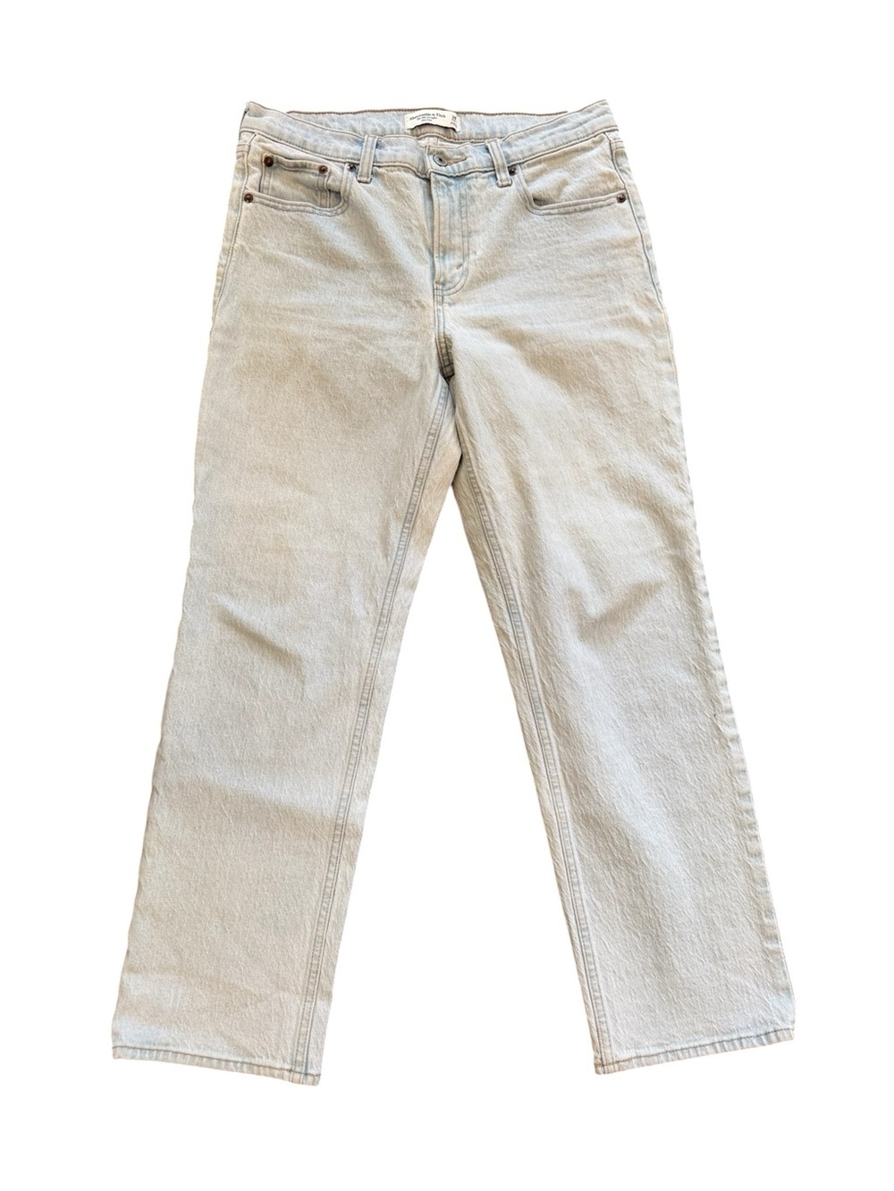 Abercrombie & Fitch The 90s Straight Mid Rise Size 29 Short Women’s Jeans Light